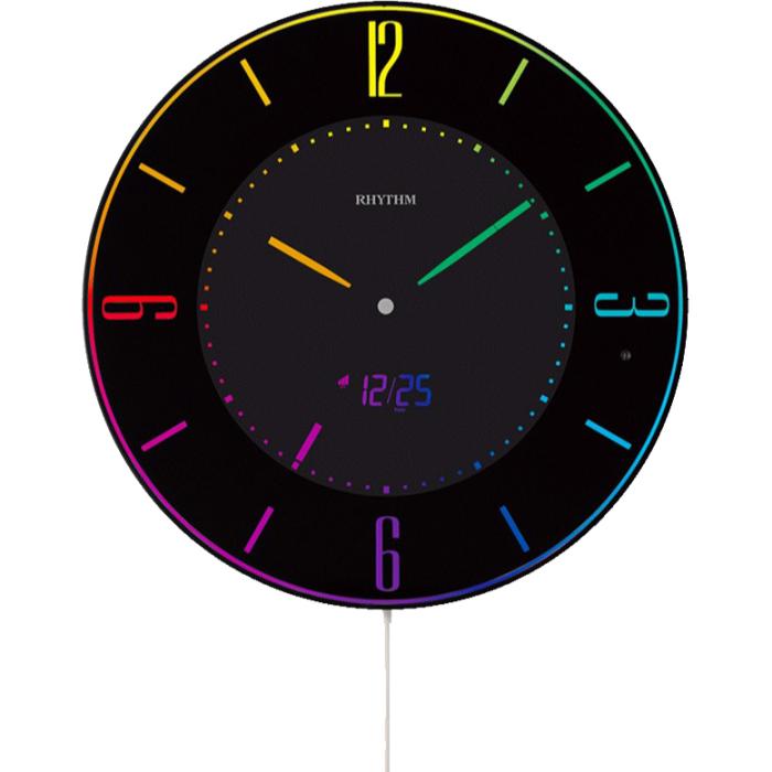 リズム時計 カラー表示デジタル掛時計（掛置兼用） 『Iroria A（イロリア エ･･･