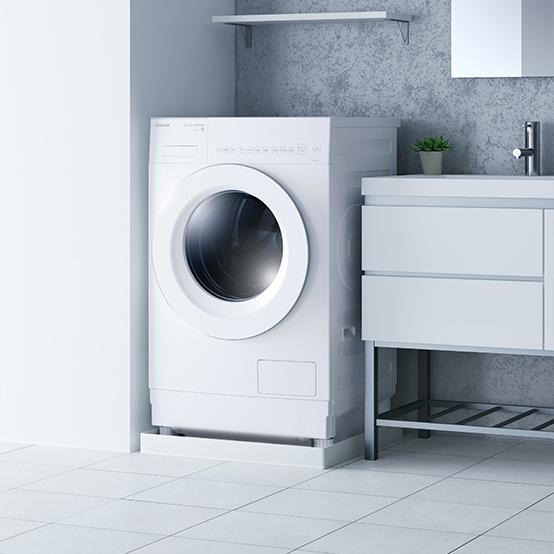 【代引不可】【日付・時間指定不可】TOSHIBA(東芝) 左開き 洗濯・脱水容量8kg 乾燥容量4kg ドラム式洗濯乾燥機 『ZABOON』 TW-84GS4L-W (モーニングホワイト) 商品画像3：生活家電 ディープライス