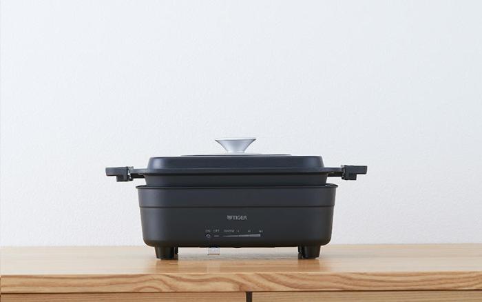 TIGER(タイガー) プレート2枚 ホットプレート CRL-A201-KI (アイアンブラック) 商品画像2：生活家電 ディープライス