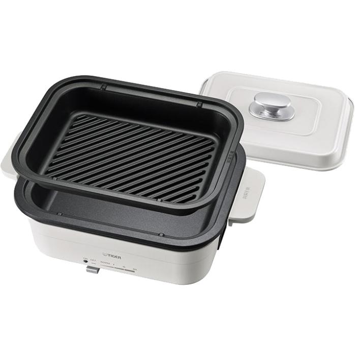 TIGER(タイガー) プレート2枚 ホットプレート CRL-A201-WC (セラミックホワイ･･･