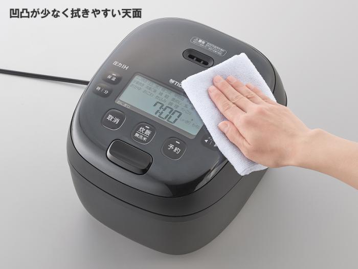 TIGER(タイガー) 5.5合炊き 日本製 圧力IHジャー炊飯器 『炊きたて』 JRI-H100-K (ブラック) 商品画像7：生活家電 ディープライス