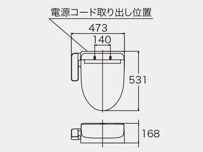 TOTO 貯湯式 温水洗浄便座 『ウォシュレットＫシリーズ』 TCF8CK68-SC1 (パステルアイボリー) 商品画像3：生活家電 ディープライス