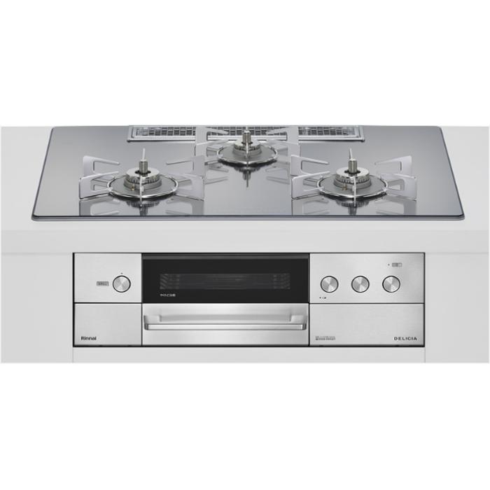Rinnai(リンナイ) 75cmタイプ レンジフード連動 ガラストップ ビルトインガス･･･