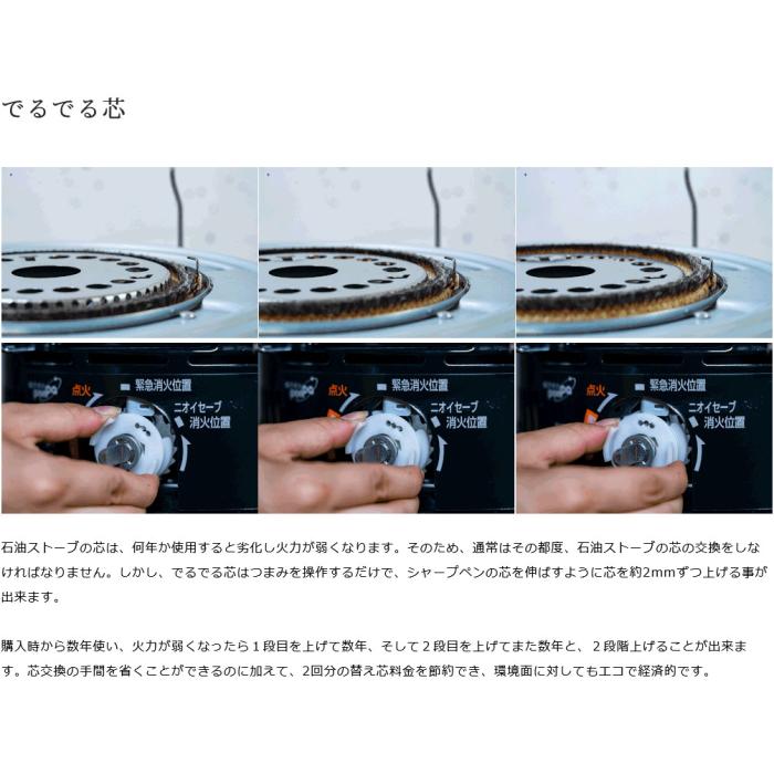 【お取り寄せ】TOYOTOMI(トヨトミ) 木造8畳まで コンクリート10畳まで 反射形 シングル燃焼 スリムタイプ ポータブル石油ストーブ RS-S2924-W (ホワイト) 商品画像4：生活家電 ディープライス