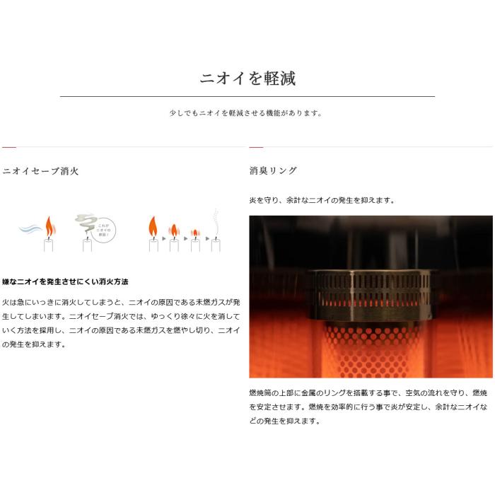 【お取り寄せ】TOYOTOMI(トヨトミ) 木造8畳まで コンクリート10畳まで 反射形 シングル燃焼 スリムタイプ ポータブル石油ストーブ RS-S2924-W (ホワイト) 商品画像6：生活家電 ディープライス