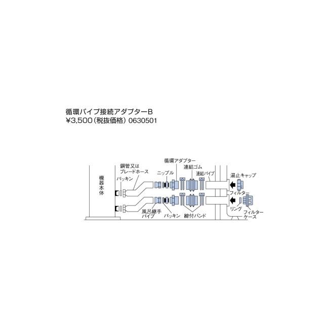 【給湯機本体と同時注文】メーカー直送 代引不可 ノーリツ 『循環パイプ接続アダプターB』 0630501 (給湯機器関連部材) 商品画像2：生活家電 ディープライス