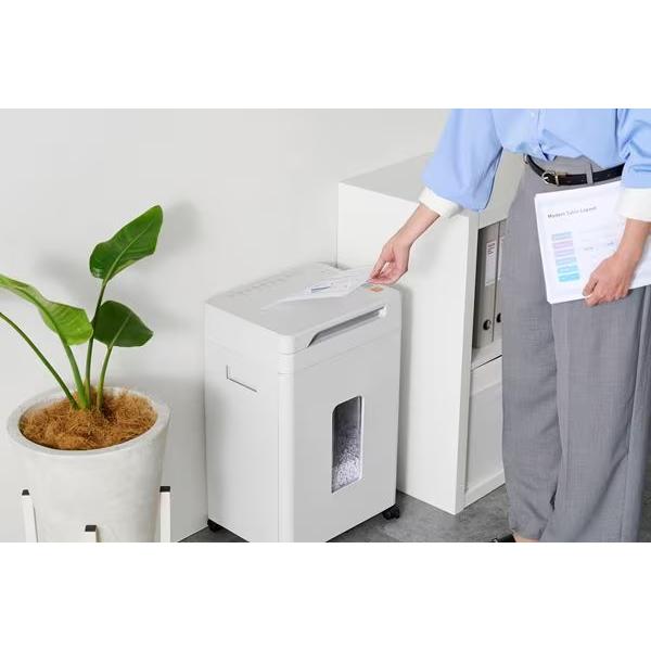 アイリスオーヤマ 除電クリーンシステム搭載 静音 自動細断210枚 クロスカット オートフィードシュレッダー AFS210C (ホワイト) 商品画像6：生活家電 ディープライス