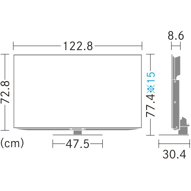 【時間指定不可】SHARP(シャープ) 55V型 4K液晶テレビ 『AQUOS(アクオス)』 4T-C55EU1 商品画像3：生活家電 ディープライス