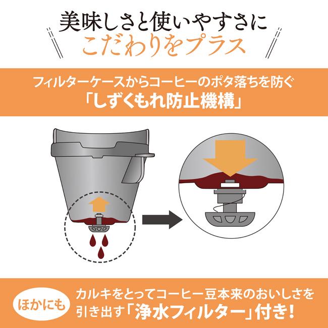 ZOJIRUSHI(象印) コーヒーメーカー 『珈琲通』 EC-MA60-BA (ブラック) 商品画像6：生活家電 ディープライス