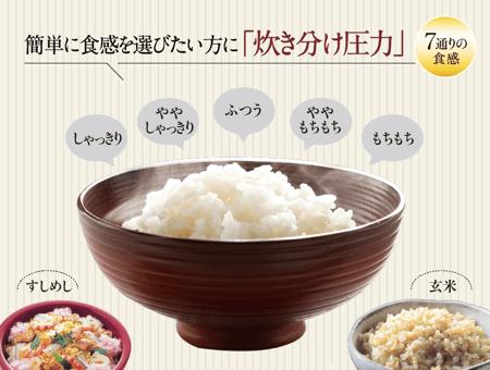 ZOJIRUSHI(象印) 10サイズ(5.5合) 圧力IH炊飯ジャー 『極め炊き』 NW-WA10-BZ (スレートブラック) 商品画像5：生活家電 ディープライス