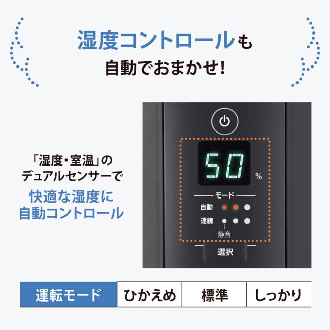 ZOJIRUSHI(象印) 4.0L 木造和室～10畳/プレハブ洋室～17畳 スチーム式加湿器 EE-TA60-BM (ソフトブラック) 商品画像6：生活家電 ディープライス