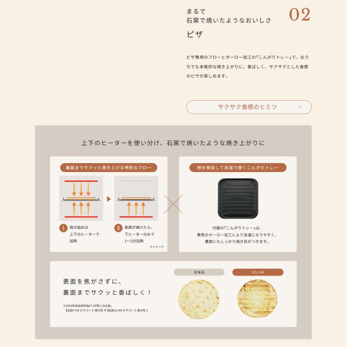 ZOJIRUSHI(象印) マイコン トースト4枚焼きタイプ オーブントースター 『こんがり倶楽部』 EQ-HM30-WA (ホワイト) 商品画像4：生活家電 ディープライス