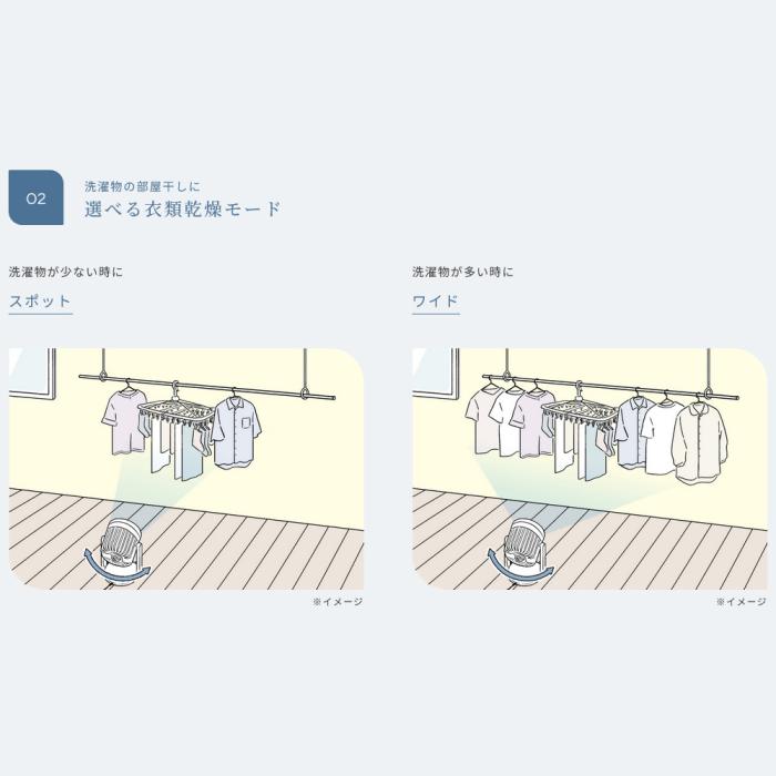 ZOJIRUSHI(象印) ～30畳 DCモーター 自動首振り リモコン付 2WAYサーキュレーター RC-AA30-WA (ホワイト) 商品画像5：生活家電 ディープライス