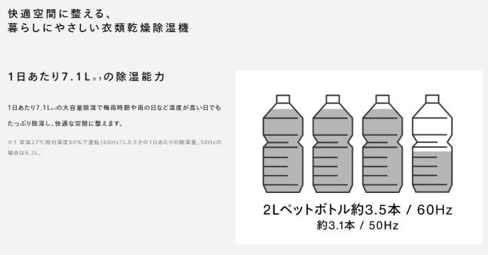 TWINBIRD(ツインバード) コンプレッサー方式 衣類乾燥除湿機 JS-E955W (ホワイト) 商品画像2：生活家電 ディープライス