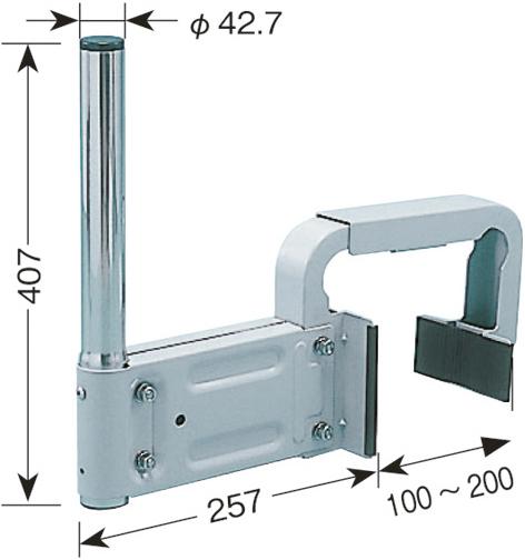 【お取り寄せ】DXアンテナ コンクリート手すり用 ベランダ用取付金具(BS・CSアンテナ用) MHV-121 商品画像2：生活家電 ディープライス
