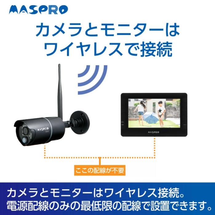 マスプロ モニター&ワイヤレスHDカメラセット EP2WCFM 商品画像5：生活家電 ディープライス