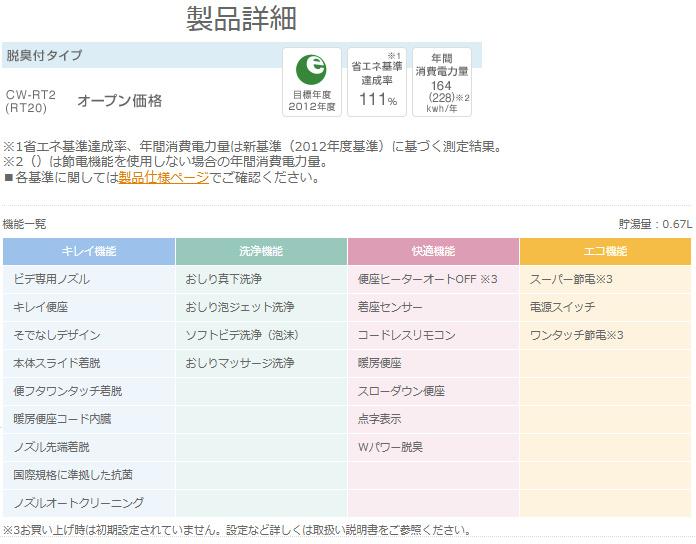 LIXIL(リクシル) シャワートイレ 『RTシリーズ』 CW-RT2-LR8 (ピンク) 商品画像3：生活家電 ディープライス