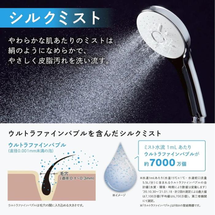 LIXIL(リクシル) エコアクアシャワーSPA ウルトラファインバブル INAX イナックス シャワーヘッド PK-BF-SM6 商品画像4：生活家電 ディープライス