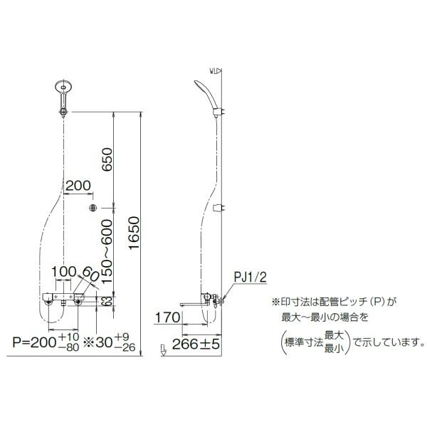 LIXIL(リクシル) サーモスタット付シャワーバス水栓 INAX RBF-914F 商品画像2：生活家電 ディープライス