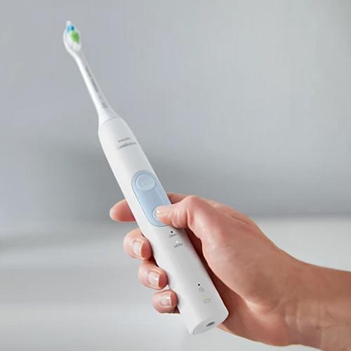 PHILIPS(フィリップス) 充電式 音波水流式 電動歯ブラシ 『ソニッケアー プロテクトクリーン＜プラス＞』 HX6839/30 (ホワイトライトブルー) 商品画像3：生活家電 ディープライス