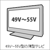 49V～55V型までの薄型テレビ