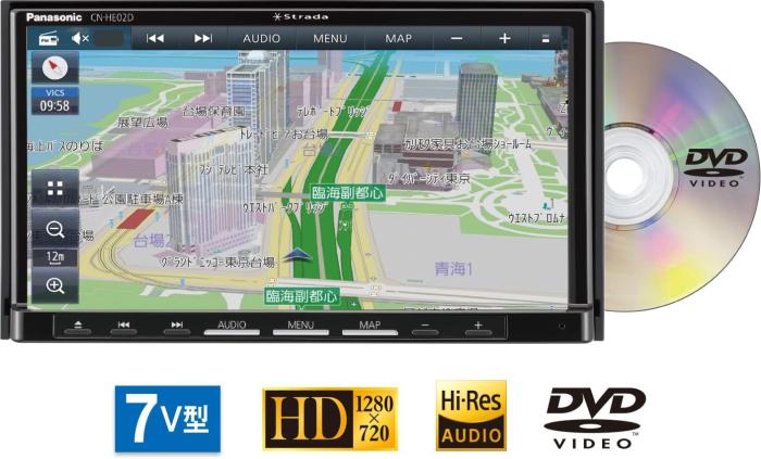 CN-HE02D パナソニック7V型 180mmモデル メモリーナビ Strada(ストラーダ)【当日発送可】 商品画像2：ドライブマーケット