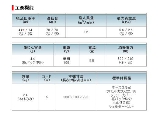 マキタ　粉じん専用携帯用集じん機　連動コンセント付　451(P) 商品画像2：e-tool