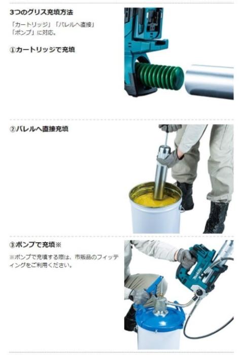 マキタ　GP180DZ　本体のみ(バッテリ・充電器・ケース別売)　18V　充電式グリスガン 商品画像3：e-tool