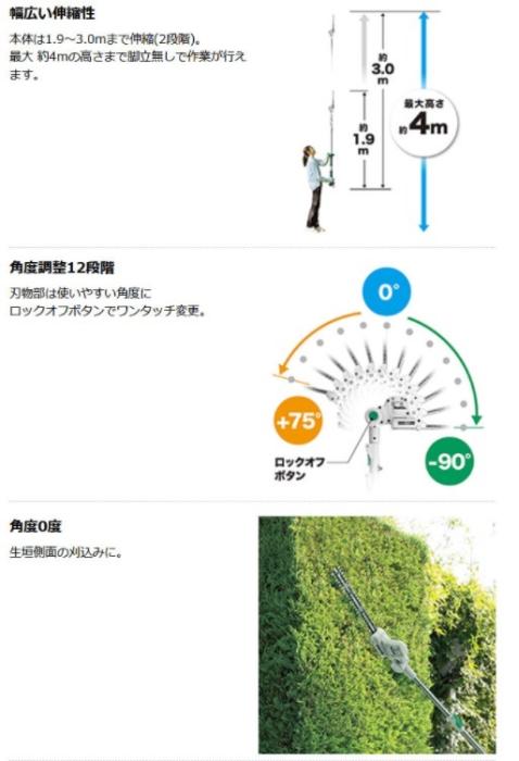 「大型商品」発送先に会社名・屋号が必要です。マキタ MUN301LDZ 本体のみ （バッテリー、充電器別売） 充電式ポールバリカン 18v （300mm） 商品画像2：e-tool