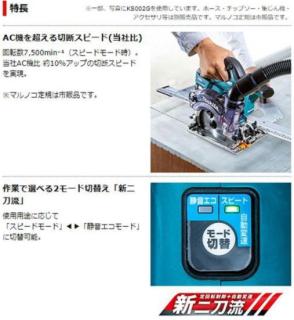 マキタ KS001GRDX (バッテリ2個・充電器・ケース付)(チップソー別売