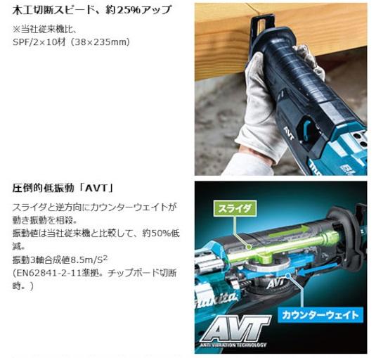 マキタ　JR002GZ　(本体のみ)　(バッテリ・充電器・ケース・ブレード別売)　充電式レシプロソー　40Vmax 商品画像3：e-tool