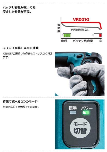 マキタ　VR001GZ　(本体のみ) (電池・充電器別売)　充電式コンクリートバイブレータ　40Vmax 商品画像3：e-tool