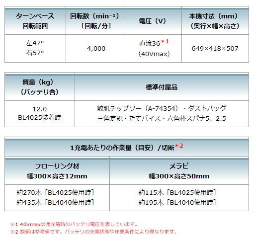 マキタ LS008GZ (本体のみ)(充電器・バッテリ別売) (鮫肌チップソー付) 190ｍｍ充電式スライドマルノコ 40Vmax 商品画像11：e-tool