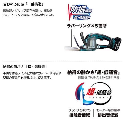 マキタ MUH367DWF (バッテリ1個・充電器付) 充電式ヘッジトリマ 360mm 18V 商品画像4：e-tool