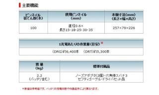 マキタ 14.4V 充電式ピンタッカ PT352DZK 本体＋ケースの通販なら: e