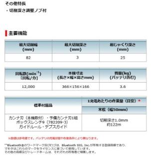 マキタ 82mm充電式カンナ 18V バッテリ・充電器別売 KP181DZ