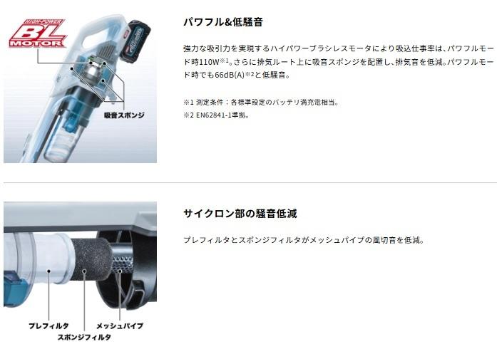 マキタ CL004GZG グレー (本体のみ) (充電器・バッテリー別売) 充電式クリーナー 40Vmax 電動回転ブラシ・サイクロン搭載 商品画像4：e-tool
