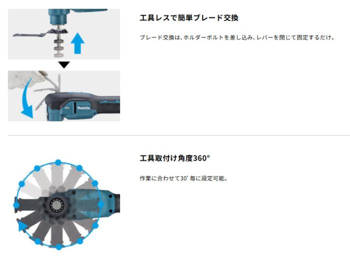 マキタ TM53DZ (本体のみ) (充電器・バッテリー別売) 充電式マルチツール 18V STARLOCK 商品画像4：e-tool