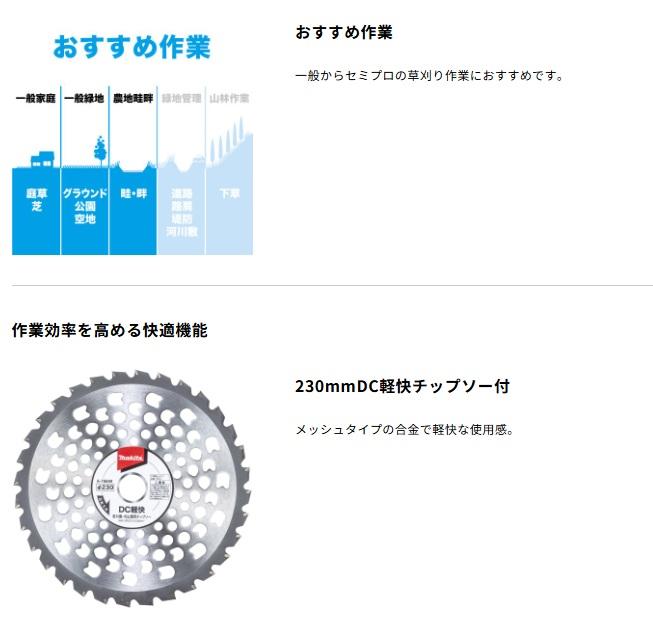 「大型商品」発送先に会社名・屋号が必要です。マキタ MUR196SDWF (バッテリ1個・充電器付) 18V 充電式草刈機 Uハンドル 商品画像6：e-tool