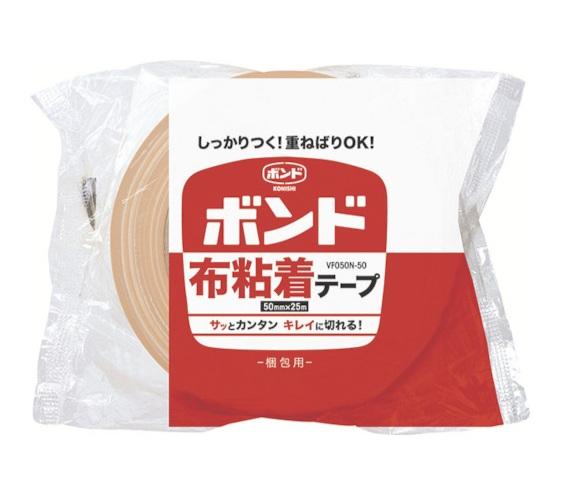 コニシ 布粘着テープ (1巻) VF050N-50 50mm×25m