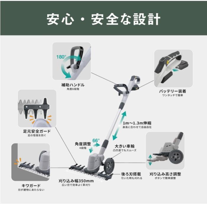 ムサシ FW-1000 充電式バリカン 雑草クリーナー musashi 商品画像3：e-tool