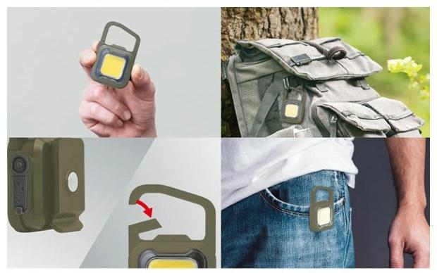 充電式スーパーフラッシュライト6W カーキ COB-WL008KH ライテックス 商品画像4：e-tool