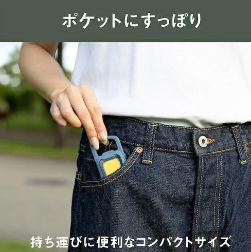 充電式スーパーフラッシュライト6W マリンブルー COB-WL009MB ライテックス 商品画像3：e-tool