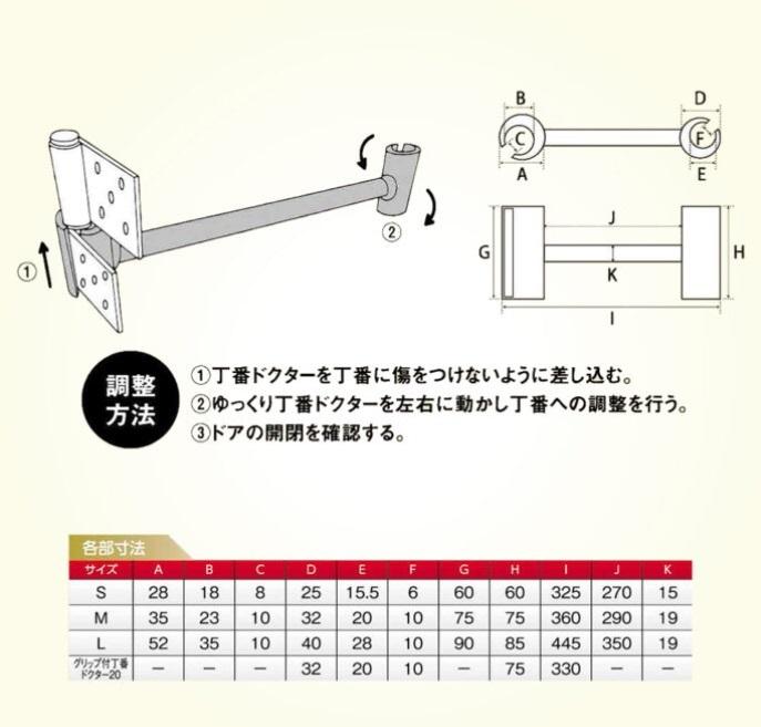  土牛 丁番ドクター M 01942 DOGYU 商品画像2：e-tool