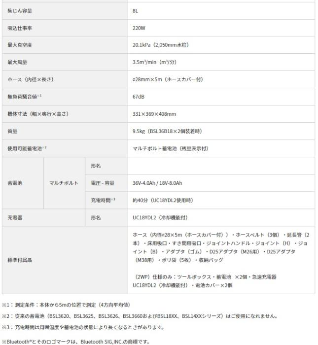 ハイコーキ 乾式専用 RP3608DB(L)(2WPZ) 集じん機 集じん容量8L Bluetooth連動機能搭載 HiKOKI 商品画像9：e-tool