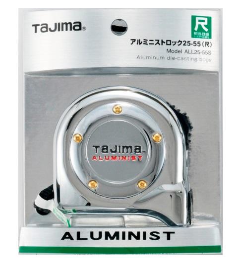 タジマ ALL25-55SCRC 尺相当目盛付 5.5m アルミニストロック25 クロム TJM TAJIMA 商品画像2：e-tool