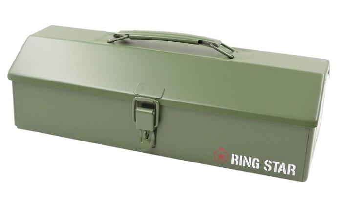 リングスター Y-350M-GR 山型 スチール 工具箱 RING STAR x GranGear コラボ商品 ミリタリーグリーン 商品画像1：e-tool