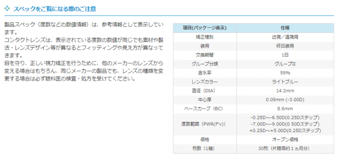 処方箋不要]メダリストワンデープラス [30枚入り][1day]の通販なら: アースコンタクト [Kaago(カーゴ)]