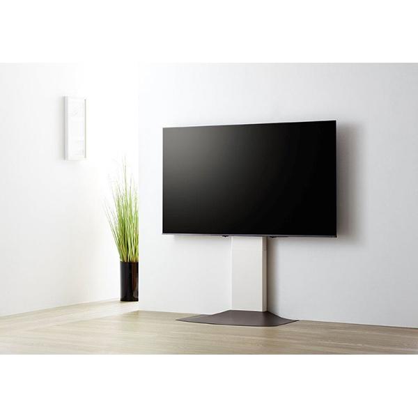 朝日木材 48～77V型対応 壁寄せテレビスタンド Swing WS-F820-WD ホワイト ＆ダークブラウン 商品画像4：総合通販サイト 家電横丁