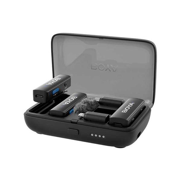 LINK(ブラック) コンパクト オールインワン ワイヤレスマイク USB Type-C、Lightningコネクタ対応 商品画像2：総合通販サイト 家電横丁